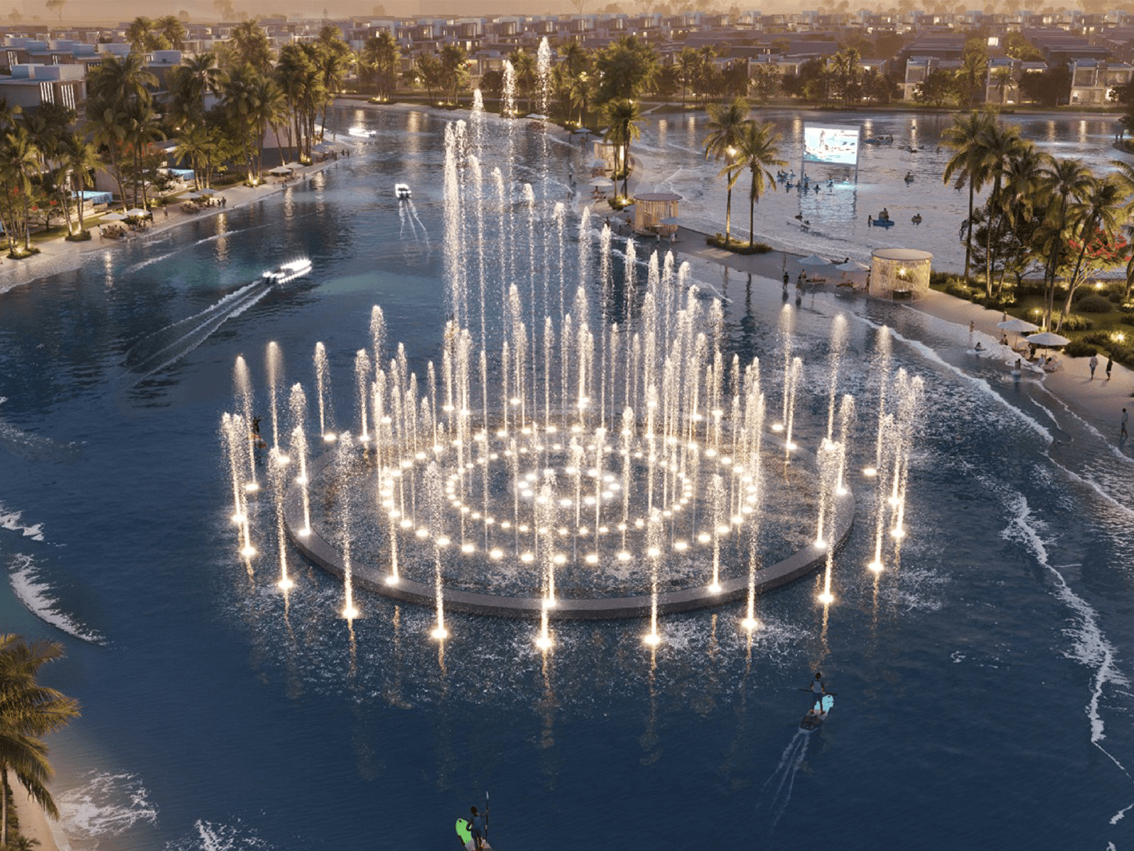 Central Hub Fountain at Damac Islands Phase 2