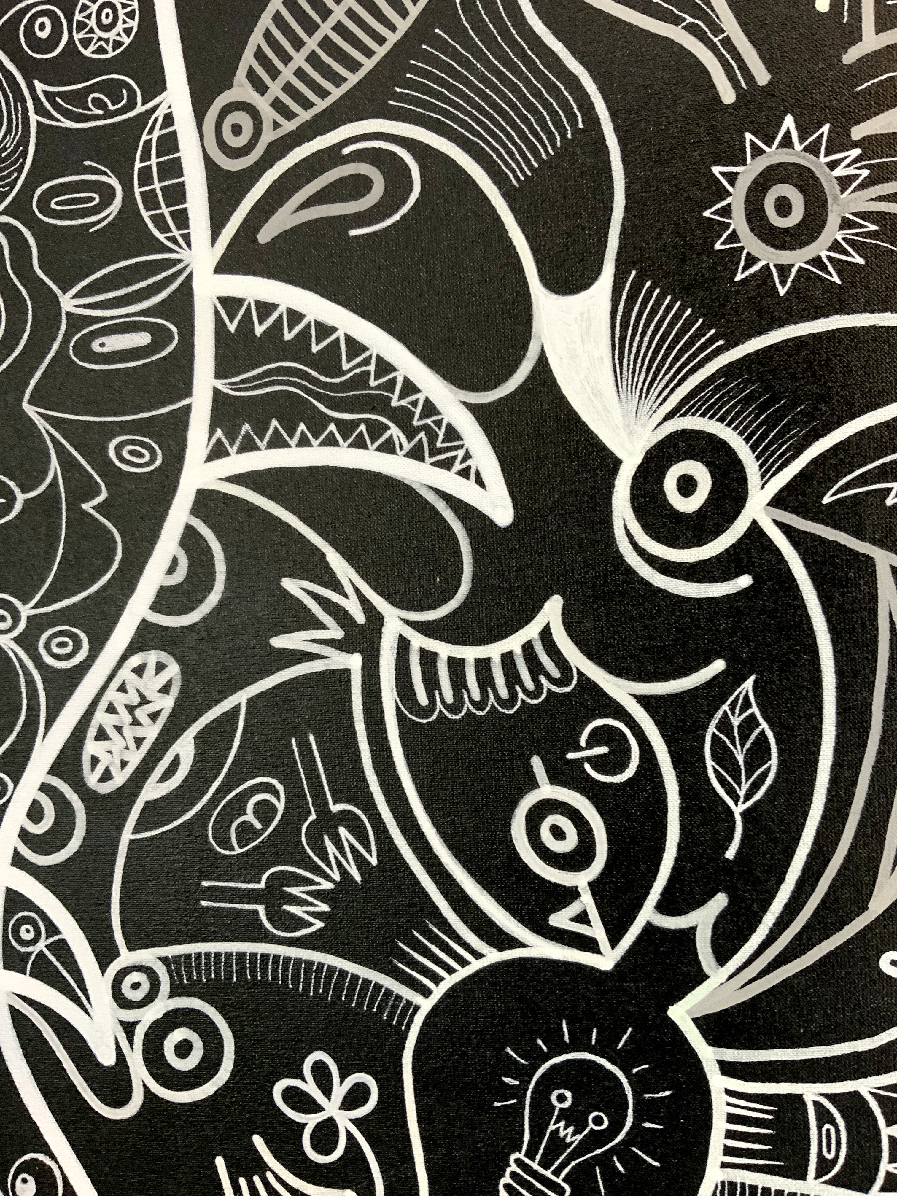 Hammerhead sharkadelic. Bird detail