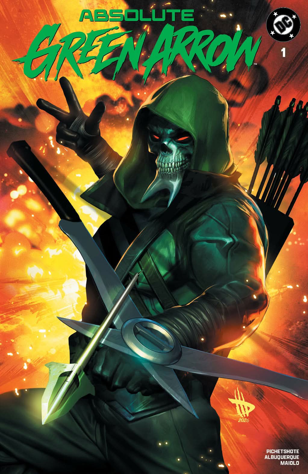 Absolute Green Arrow #1 Dave Wilkins Big Dex Comics Exclusive Trade Dress front cover featuring Green Arrow