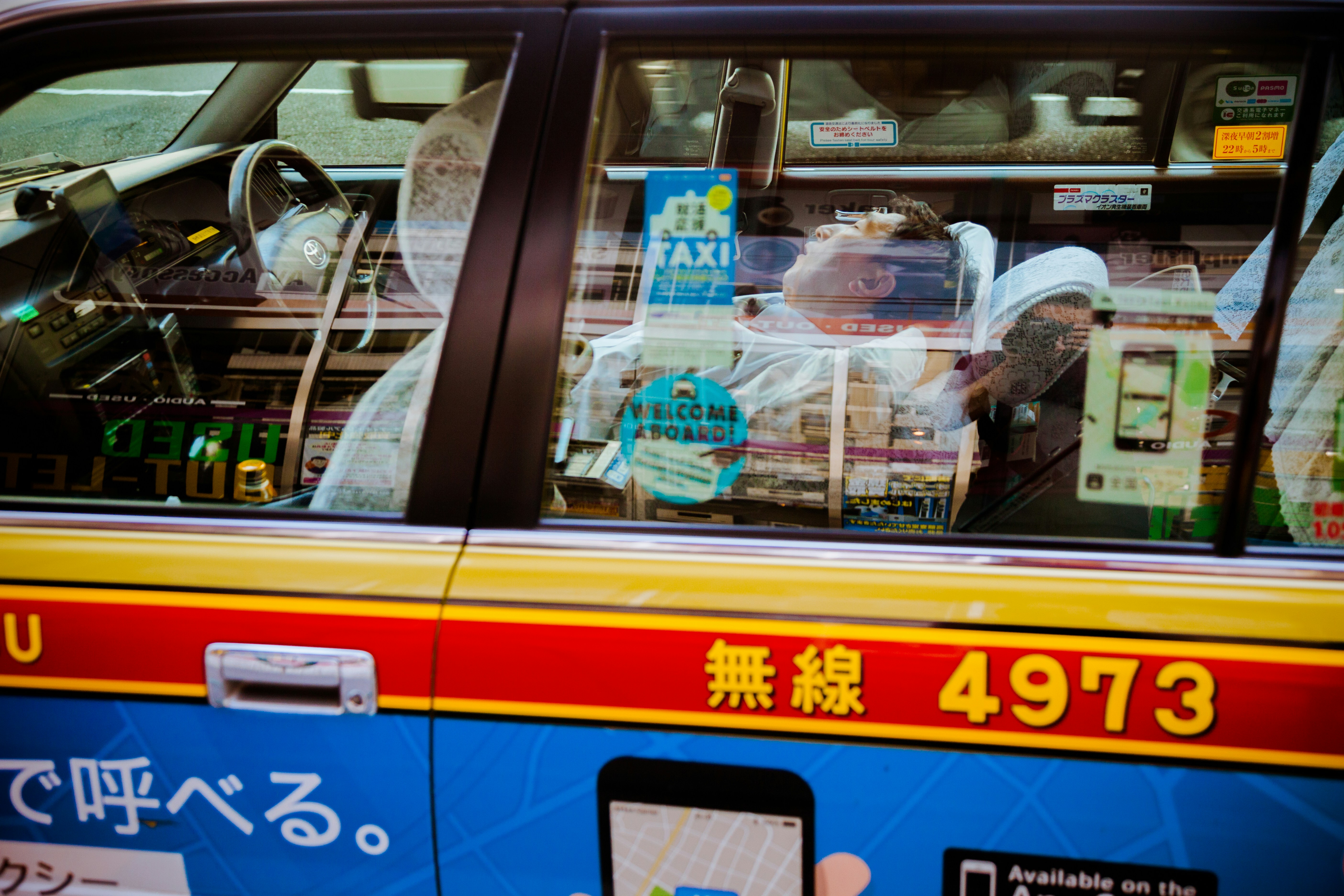 Tokyo Taxi Driver sleeping