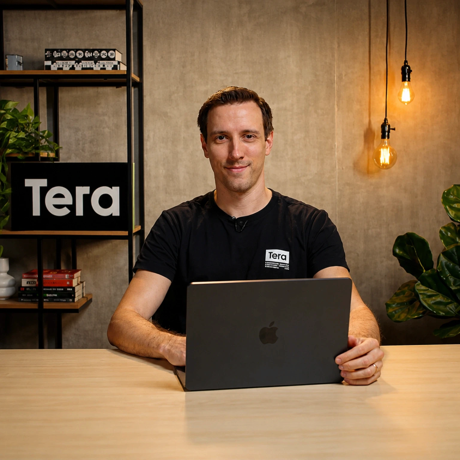Participantes em evento da Tera aplaudindo apresentação sobre Inteligência Artificial, reunindo AI Builders e profissionais aprendendo a aplicar IA na prática.