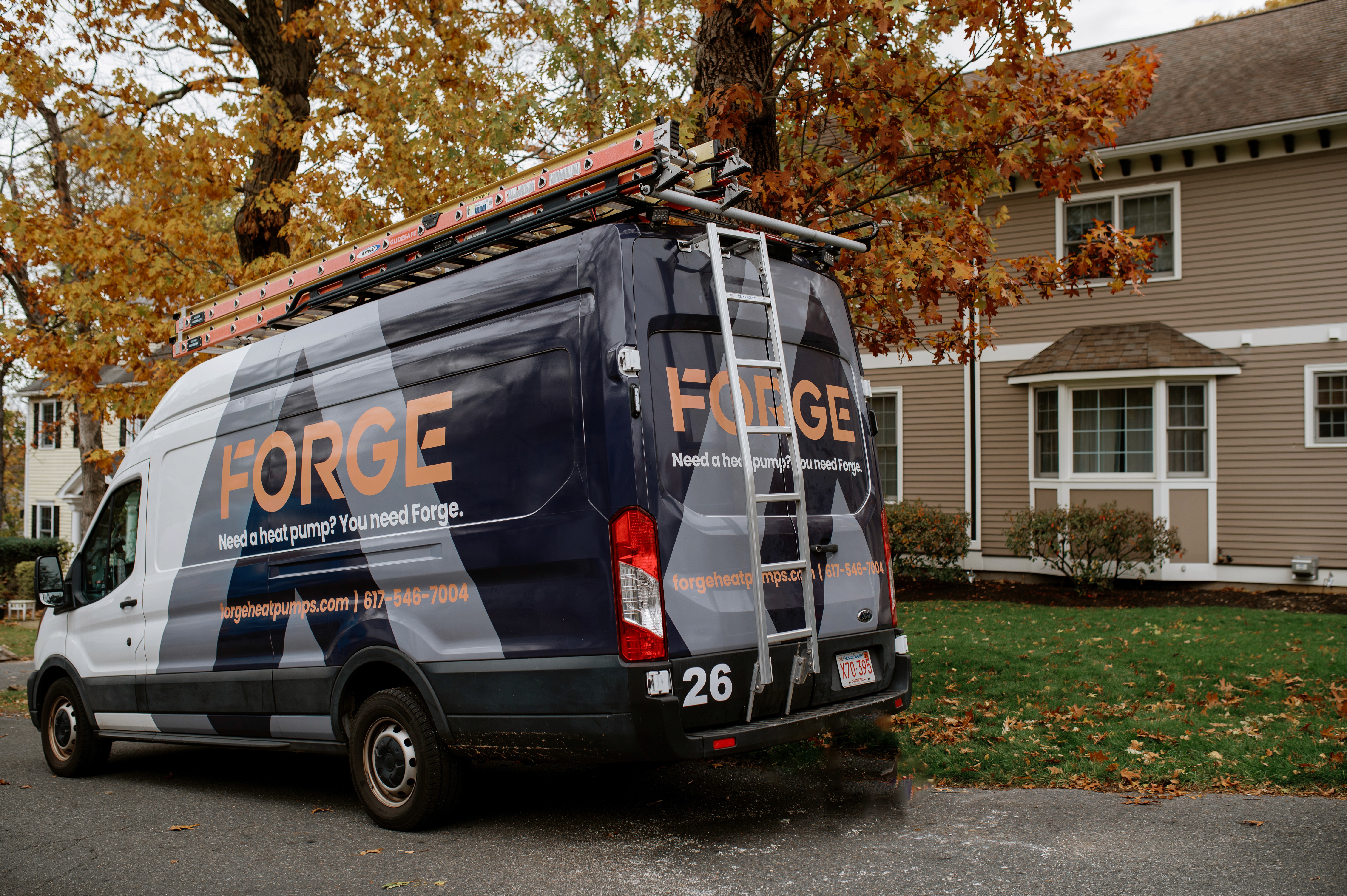 Forge heat pump installation van