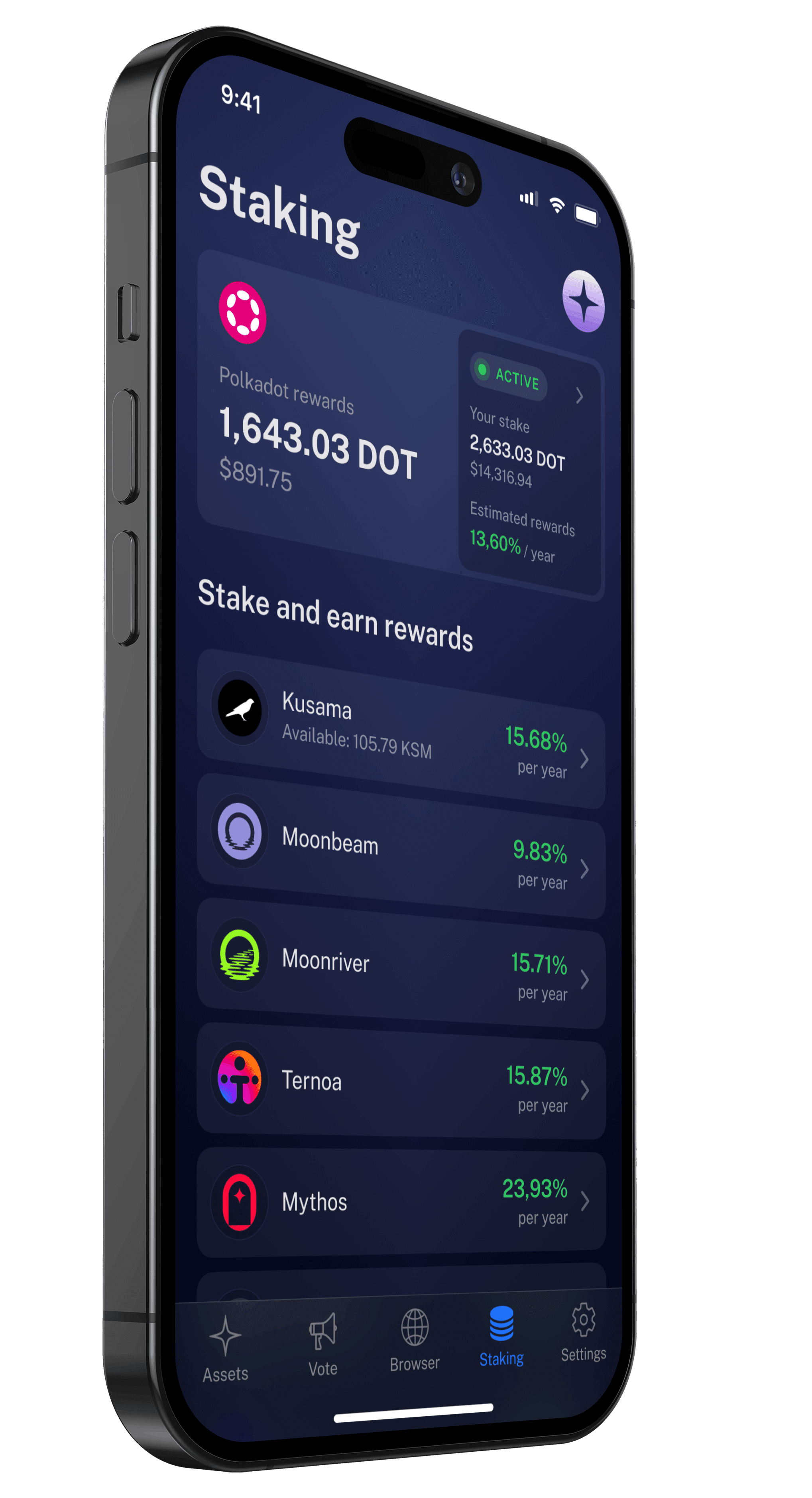 Nova Wallet Screens