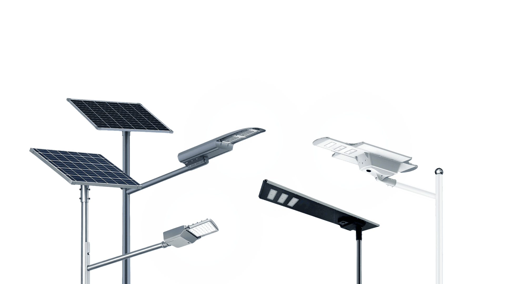 All-in-one solar LED street light collection, outdoor solar roadway lighting products