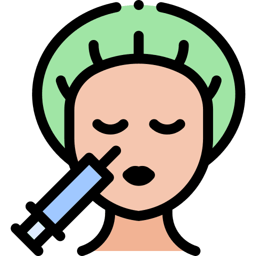 Facial dermal filler treatment icon
