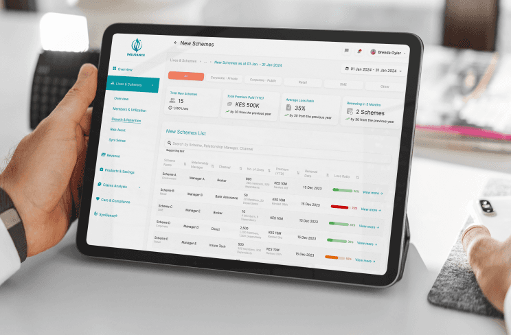 Insurance dashboard