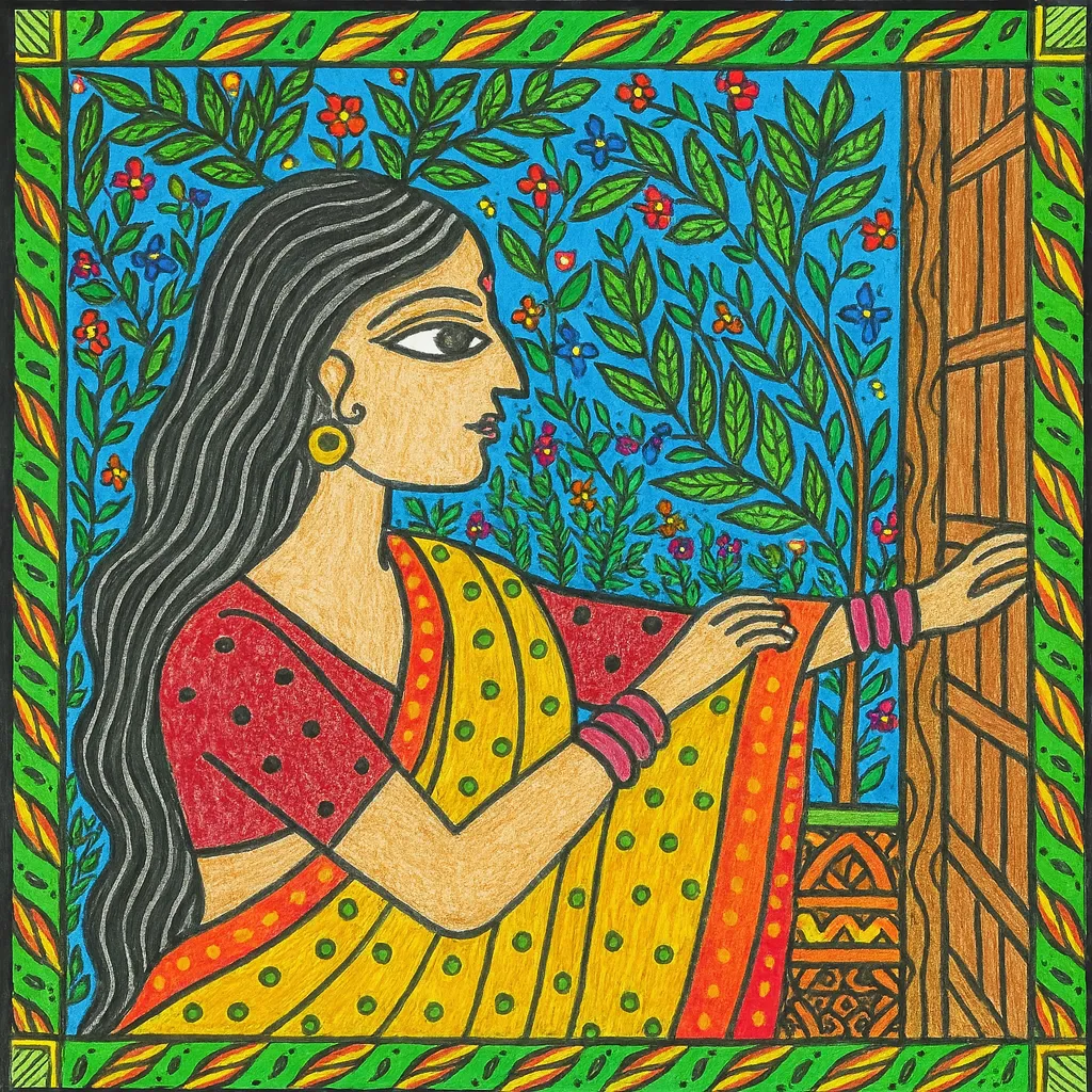 A woman waiting near a window