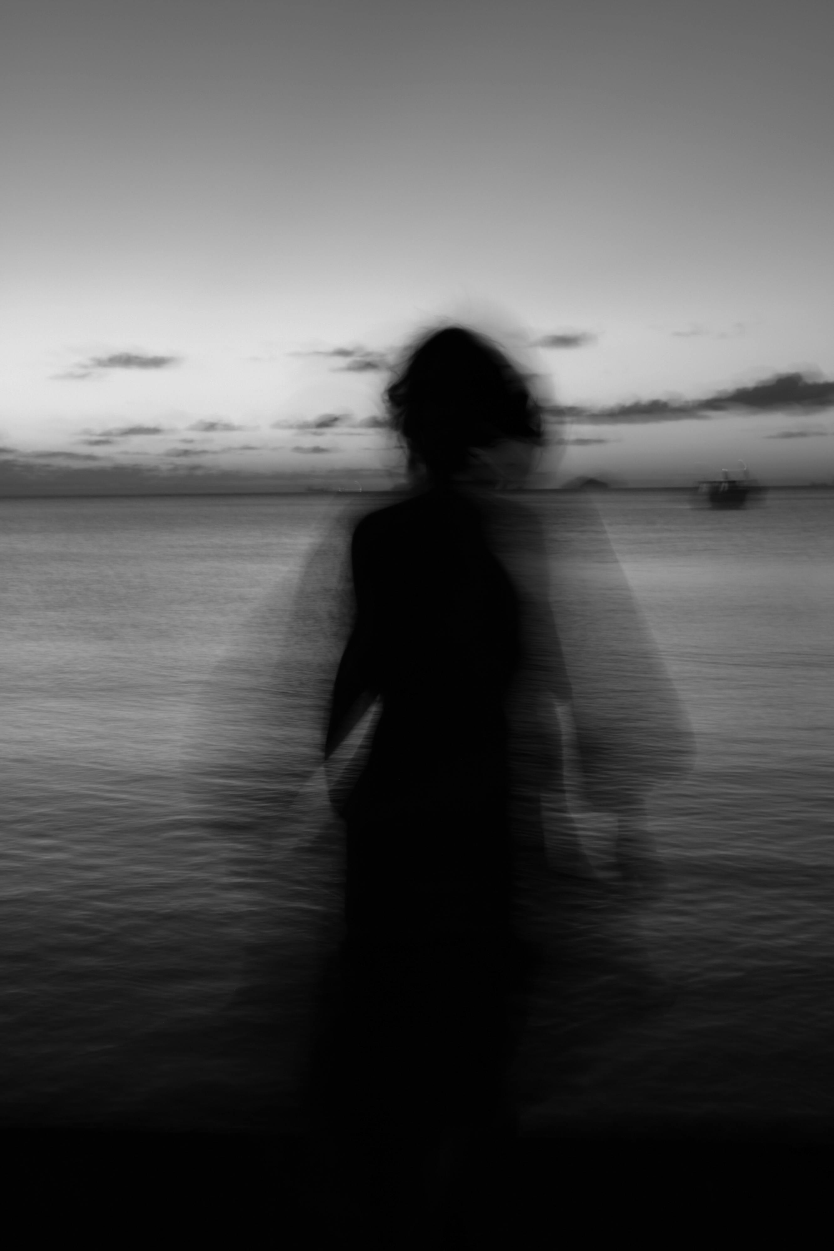 blue white and red abstract painting