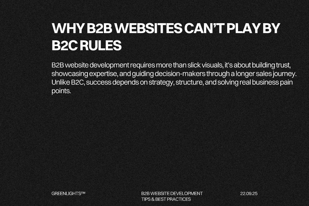B2B website development tips and best practices for building trust and guiding professional decision-makers