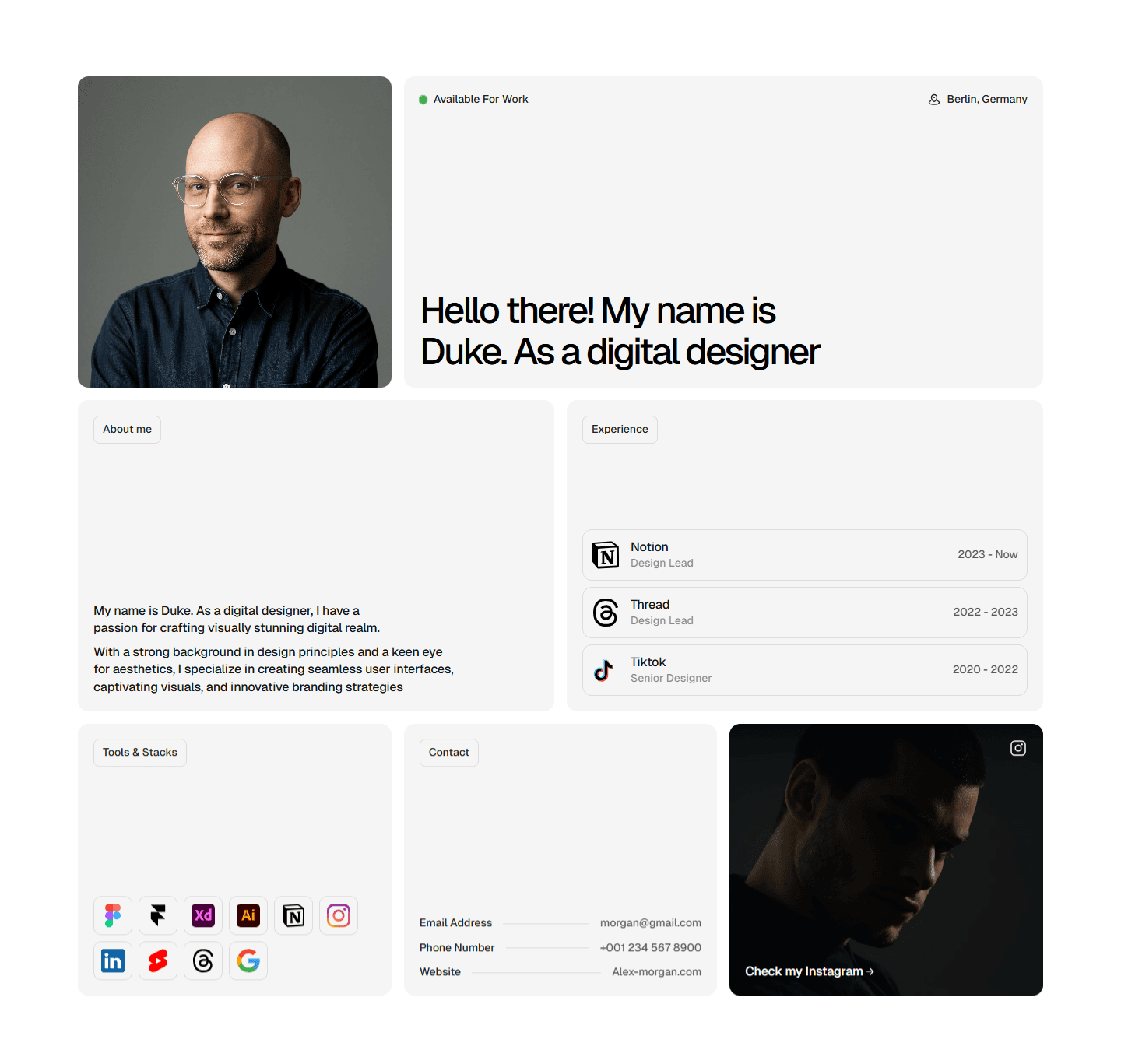 Framer Resume Component