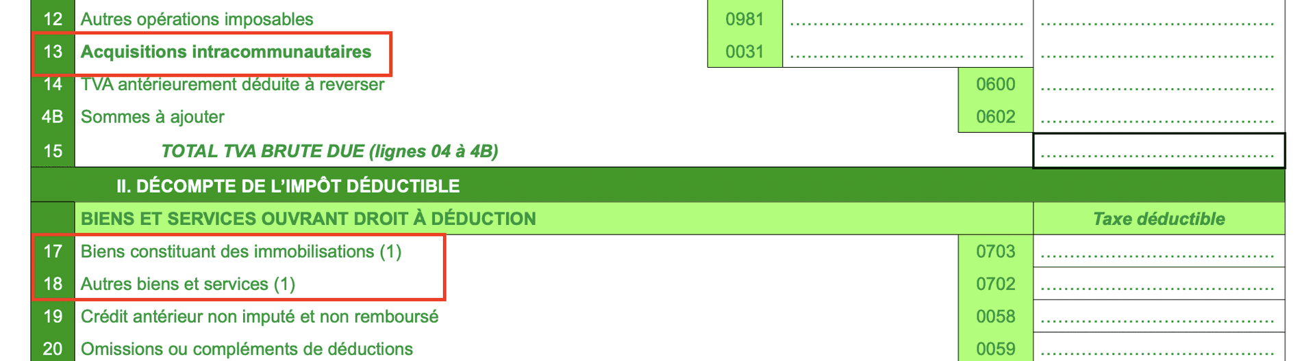 TVA intracommunautaire RA