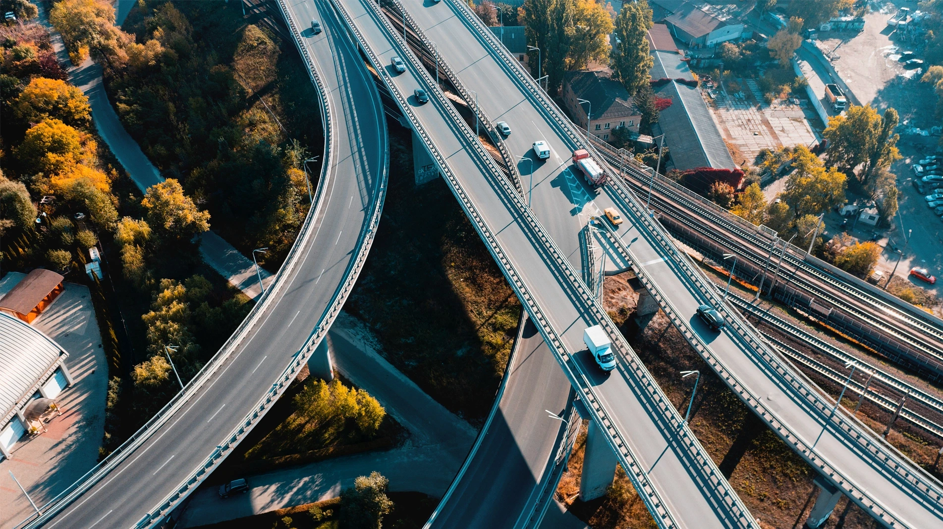 Multiple vehicles on a California highway, illustrating how various factors lead to car accidents