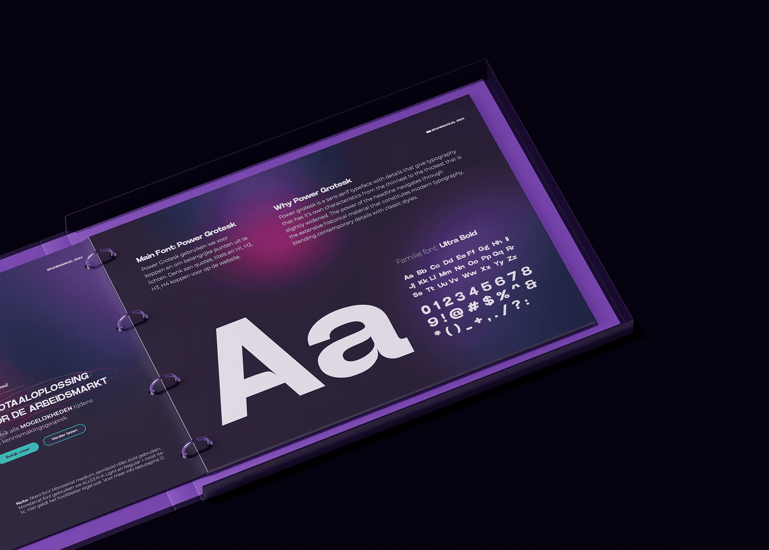 JEX Brandmanual design page