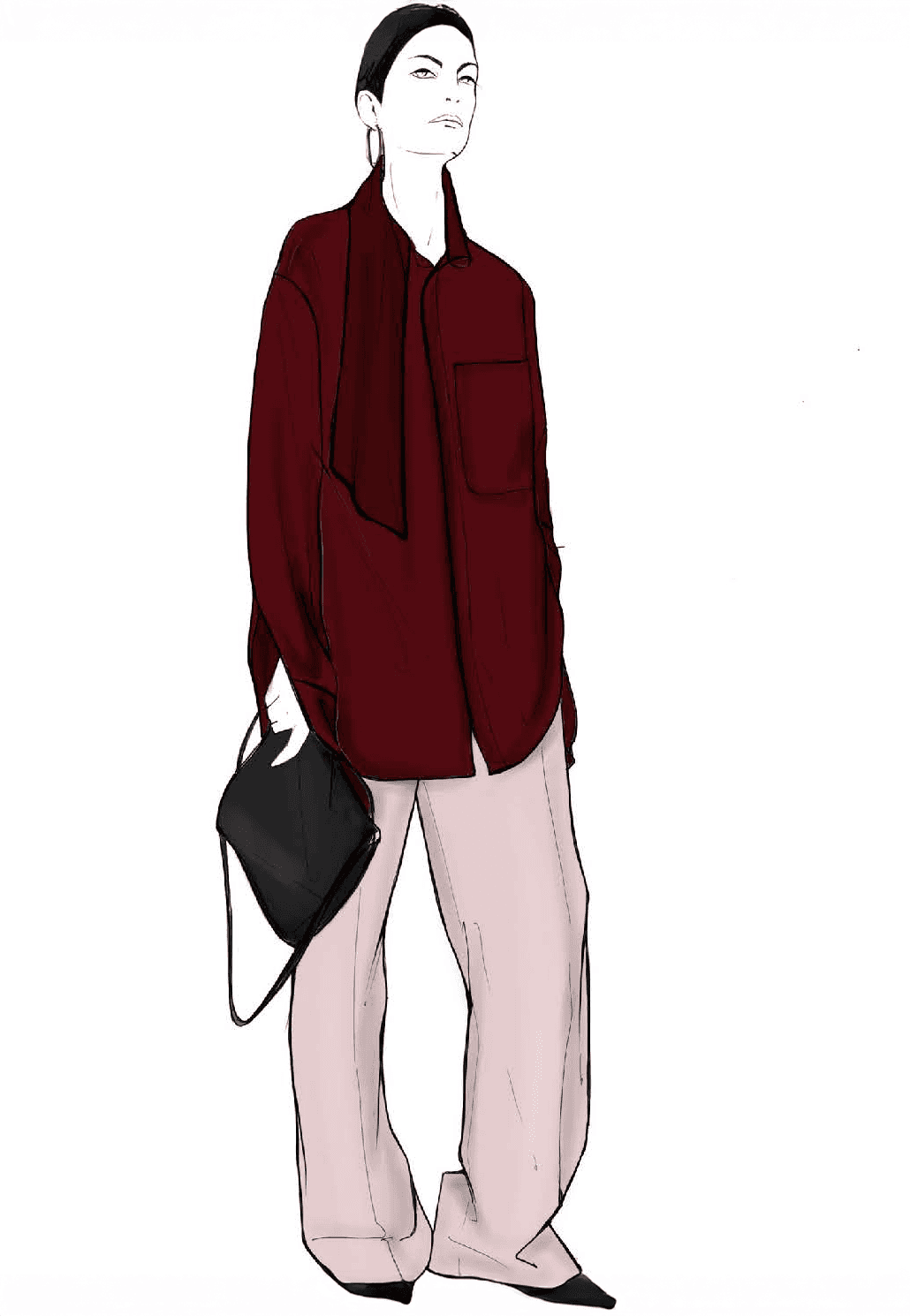 Fashion Design Draw - Garment Fit - Dress - Savart Agency