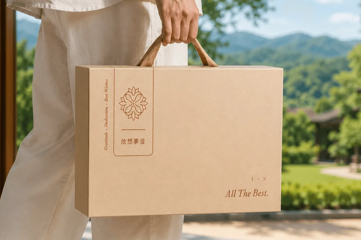 欣澄食品手提禮盒照片。