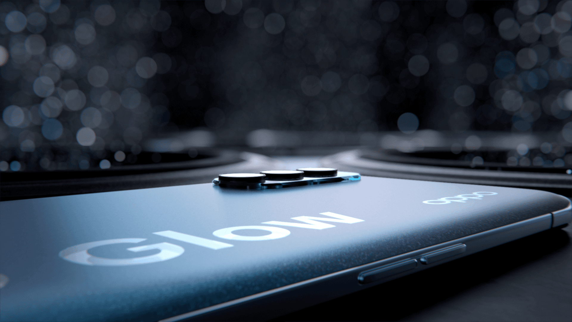 Mainframe cg product work: oppo phone material spec in a hyper-detailed surface CGI style for product campaigns.