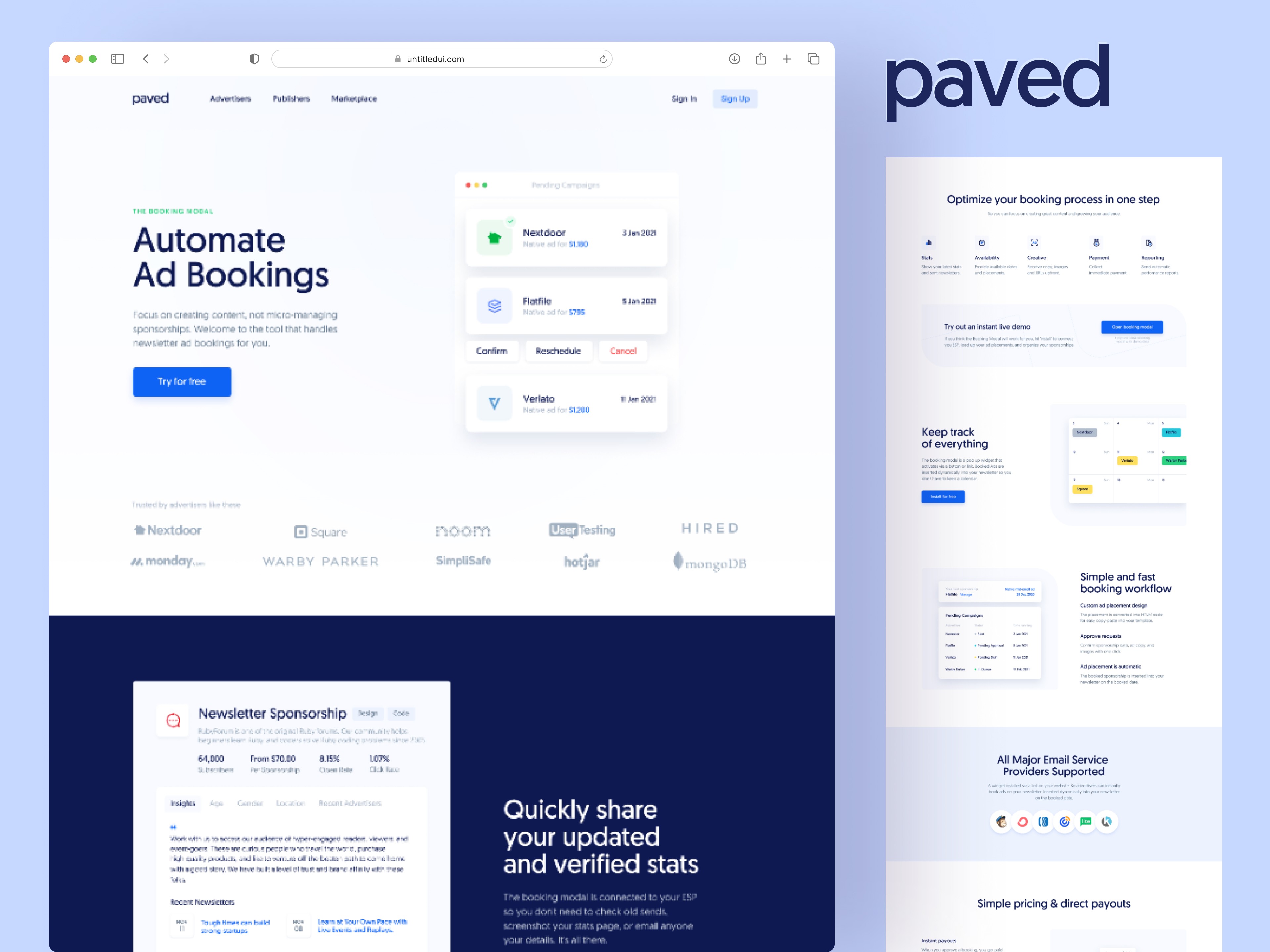 Paved automation website design
