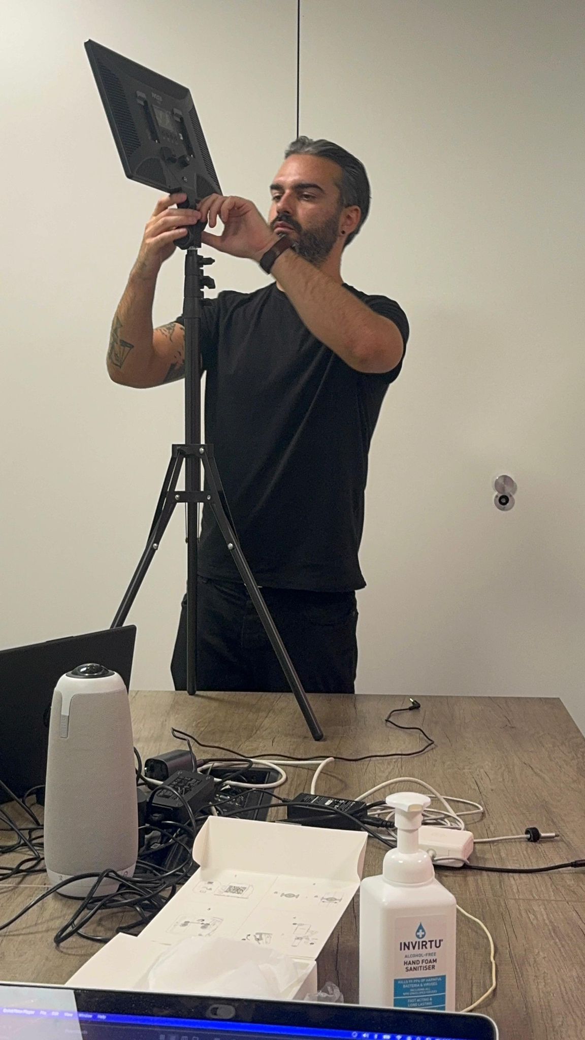 a person wearing a baseball cap