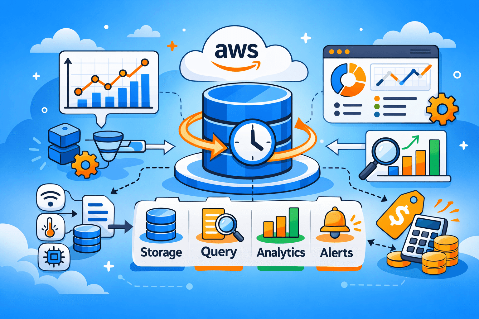 AWS Timestream pricing and features overview.