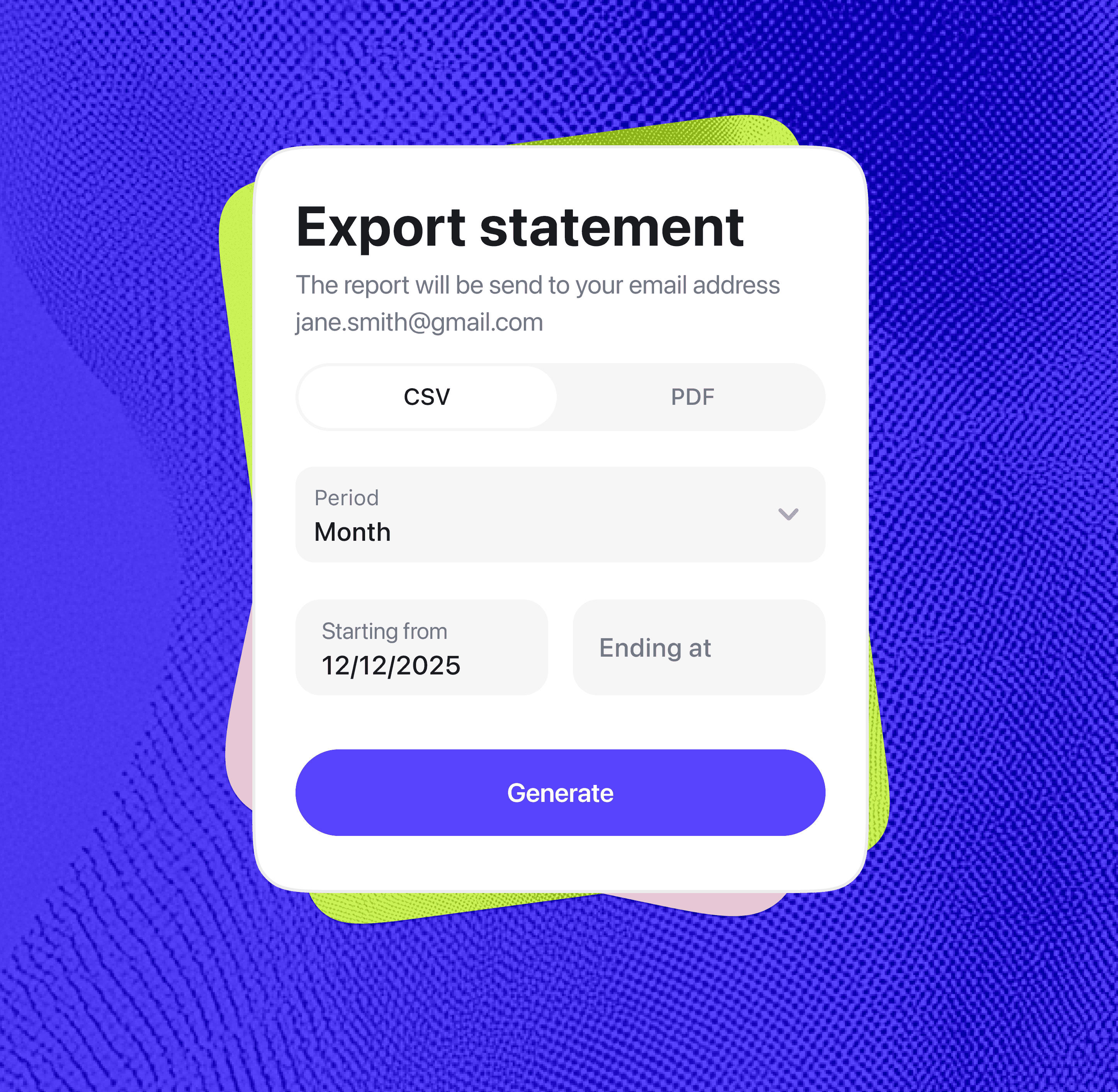 Export rent ledger as CSV or PDF in August rent tracking software