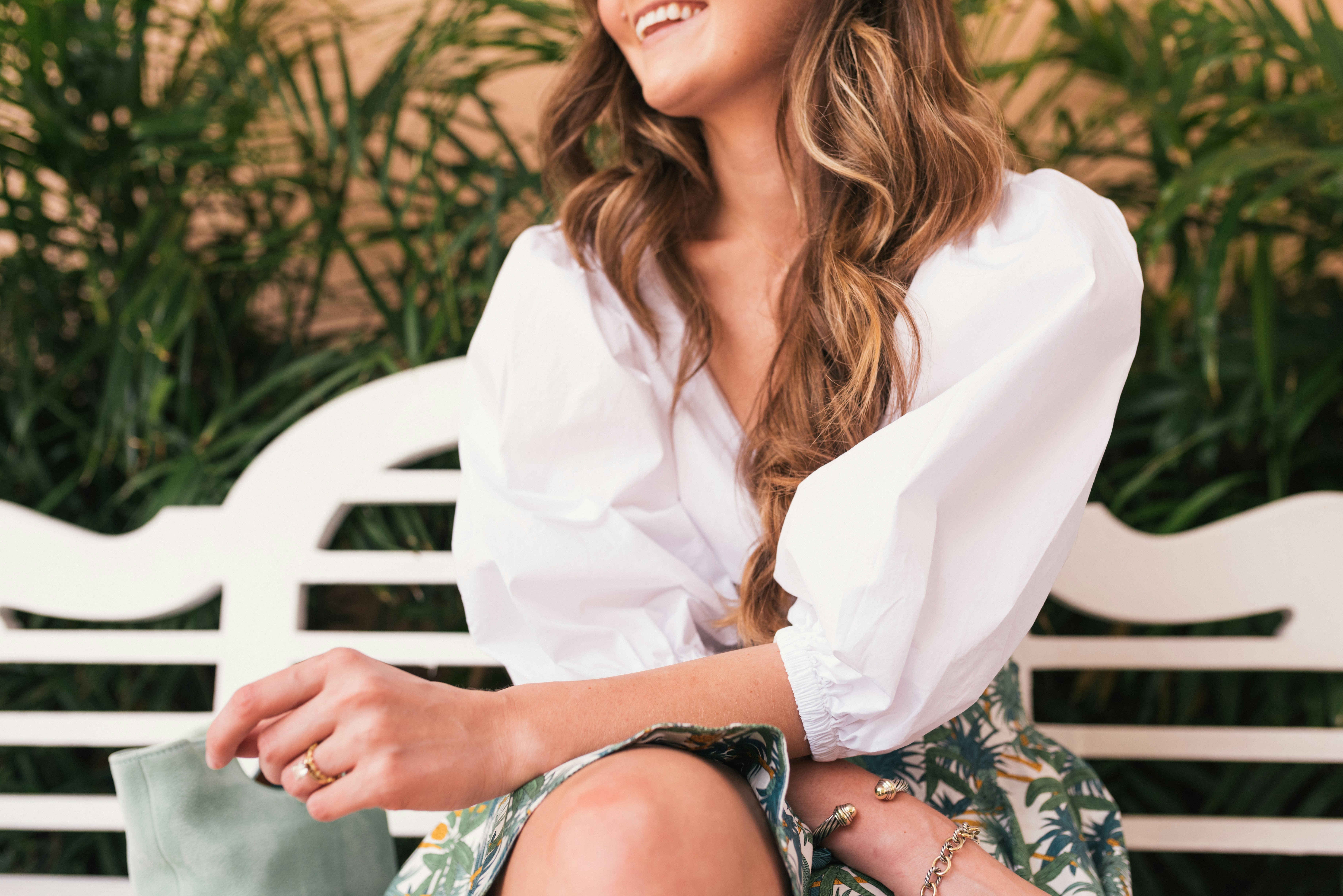 Lady Sitting On Bench - Preppy Girl