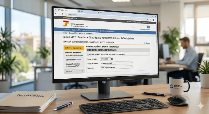 Sistema de liquidación directa TC2 de la Seguridad Social utilizado para regularizar las primas del seguro de accidentes.