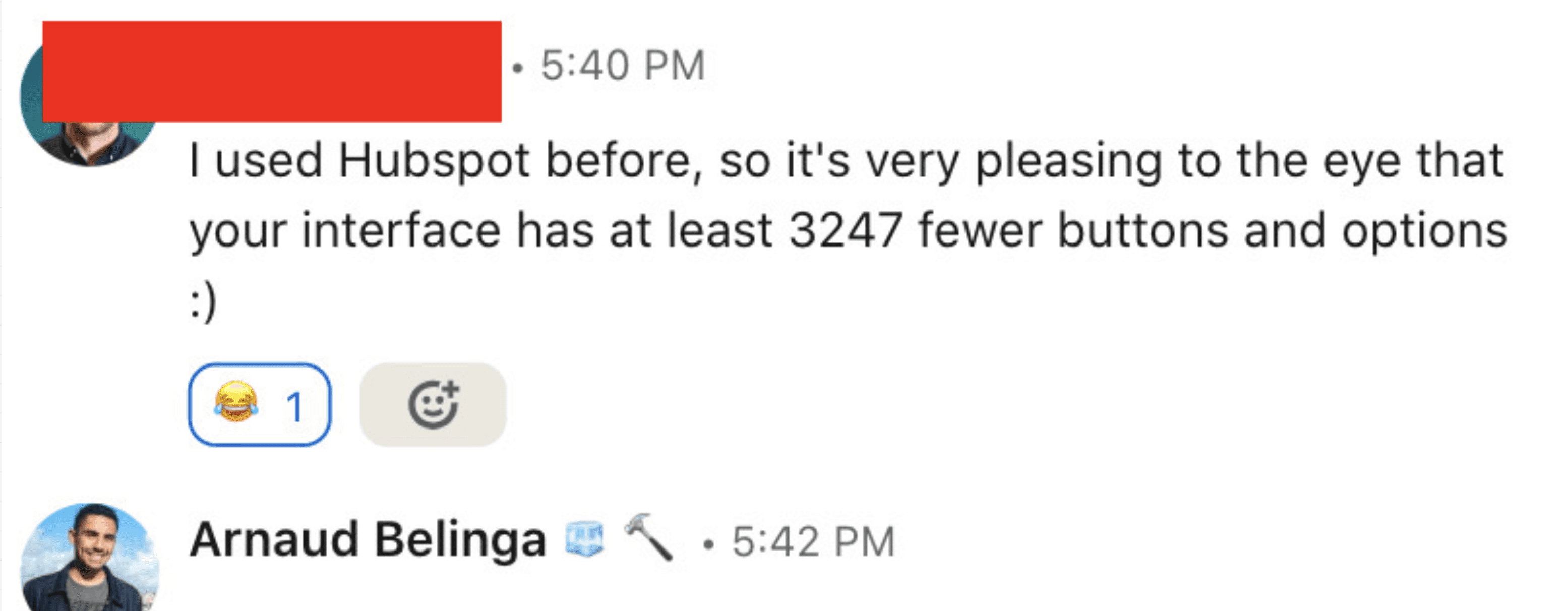 Pipedrive vs HubSpot hubspot example