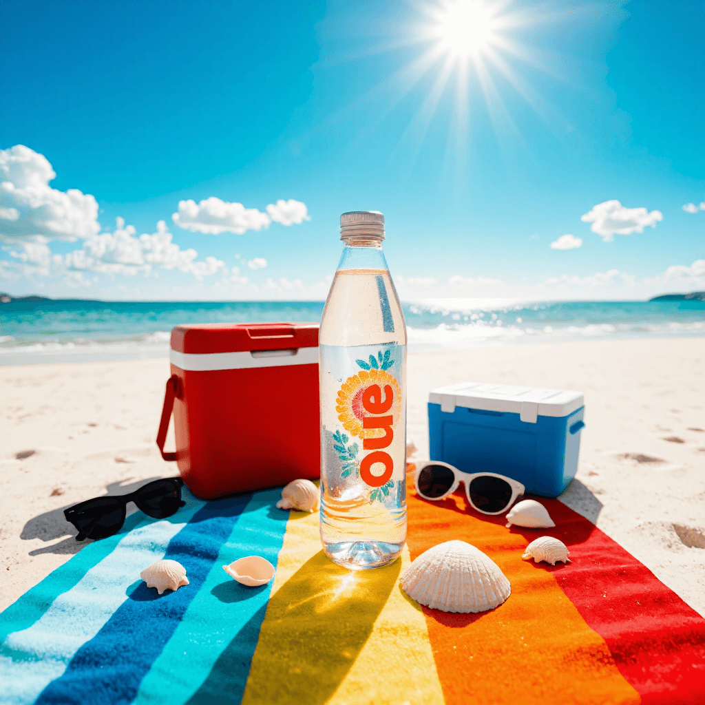 product photography of water bottle