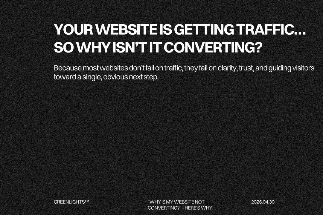 Why is my website not converting?