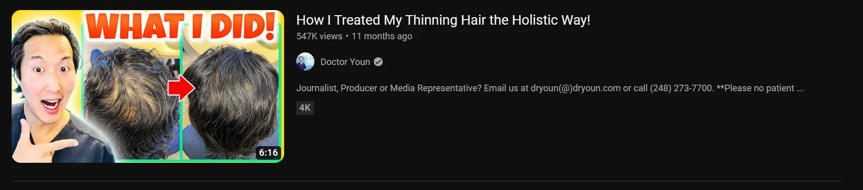 An example of a catchy thumbnail on youtube