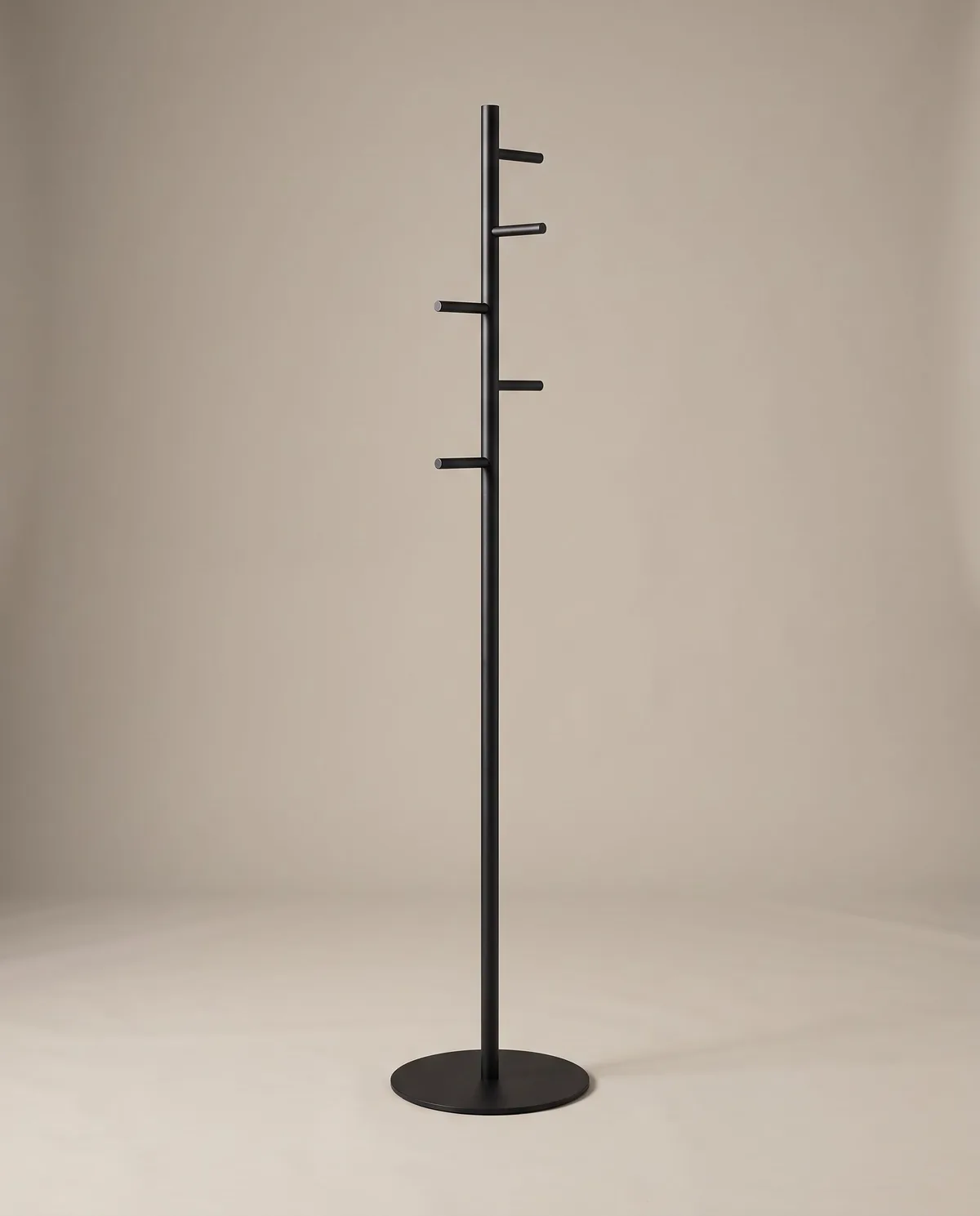 Rack coat stand, matte black steel