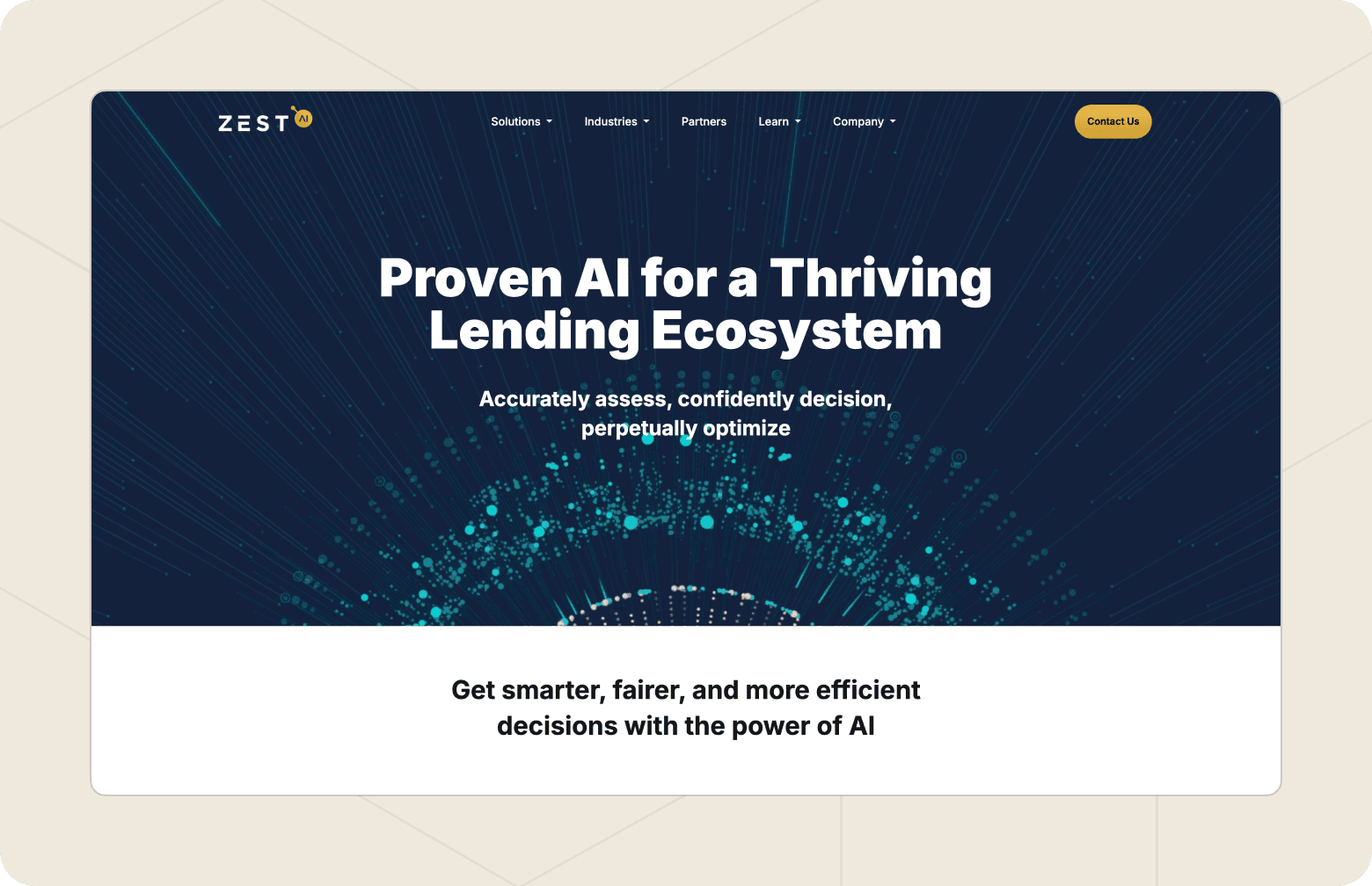 Zest homepage