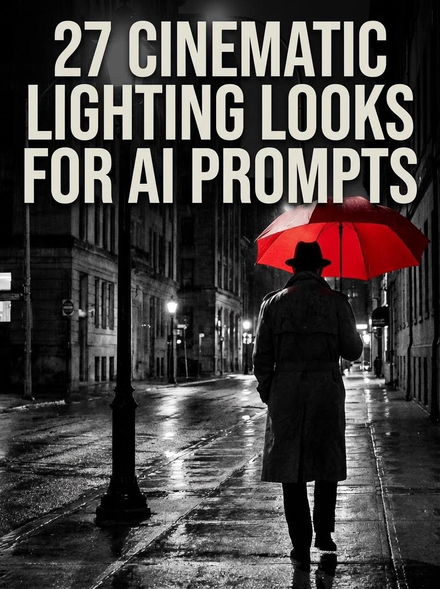 27 Cinematic Lighting Looks for AI Prompts | Complete Visual Guide
