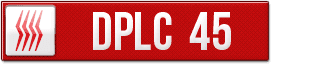 DPLC 45 red logo with white font