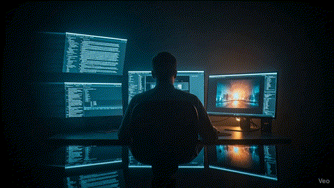 Man Using Laptop