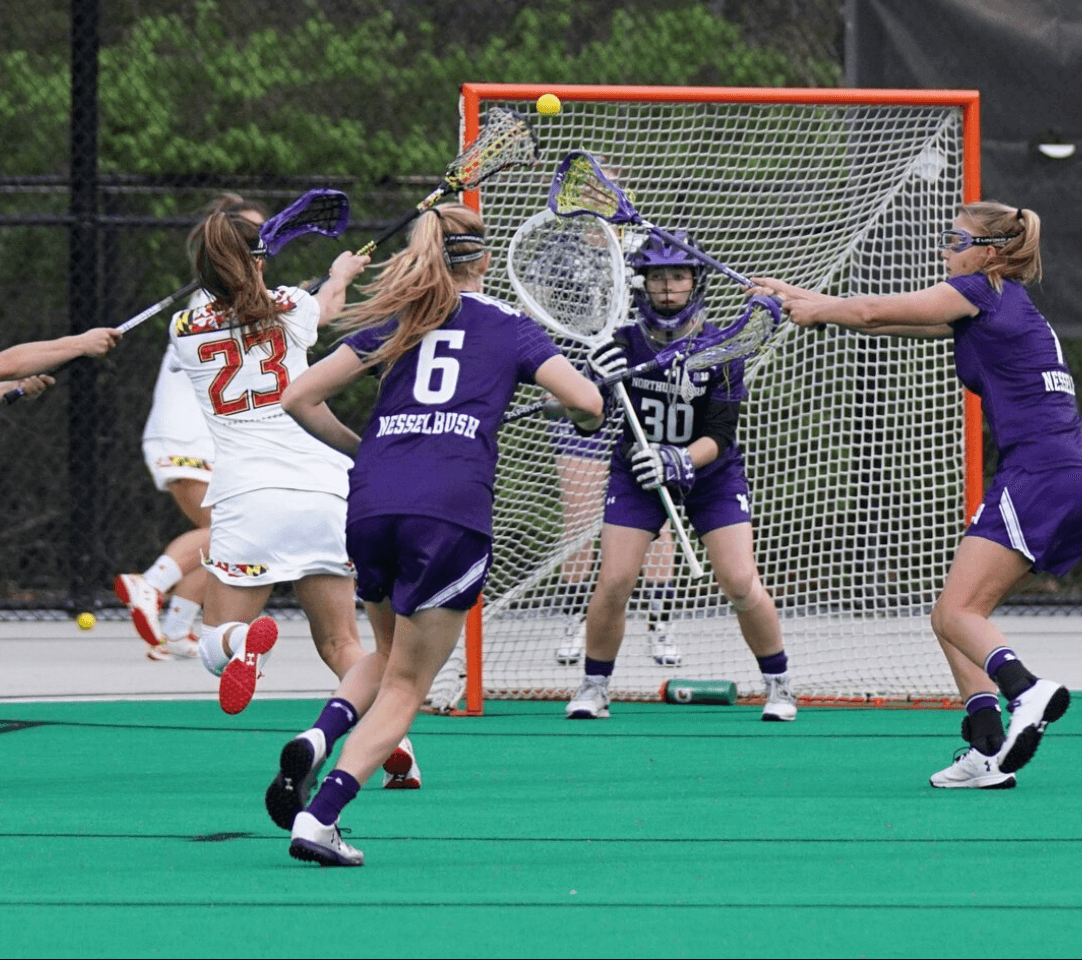 Girls playing lacrosse