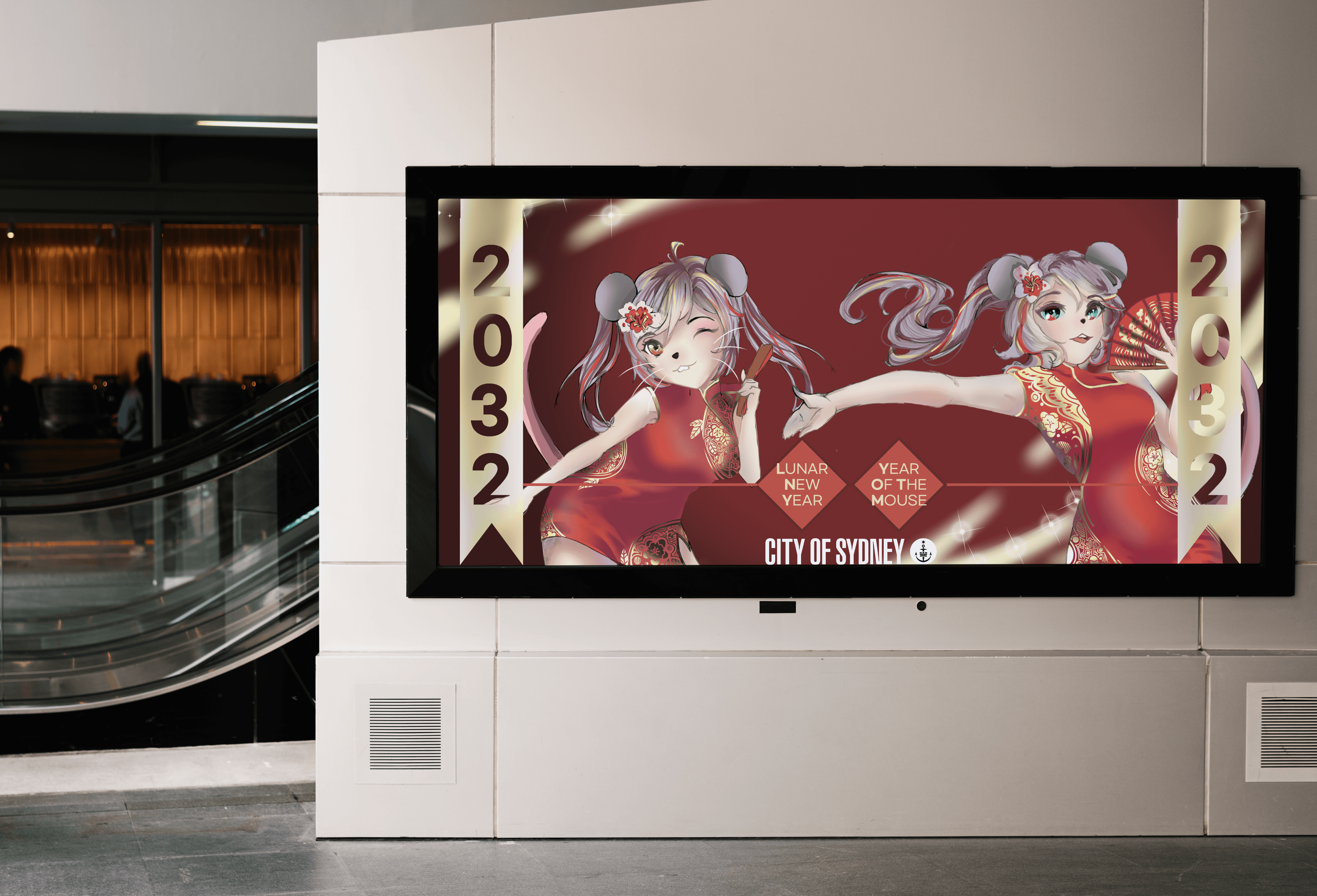 a pair of cell phones on a concrete block