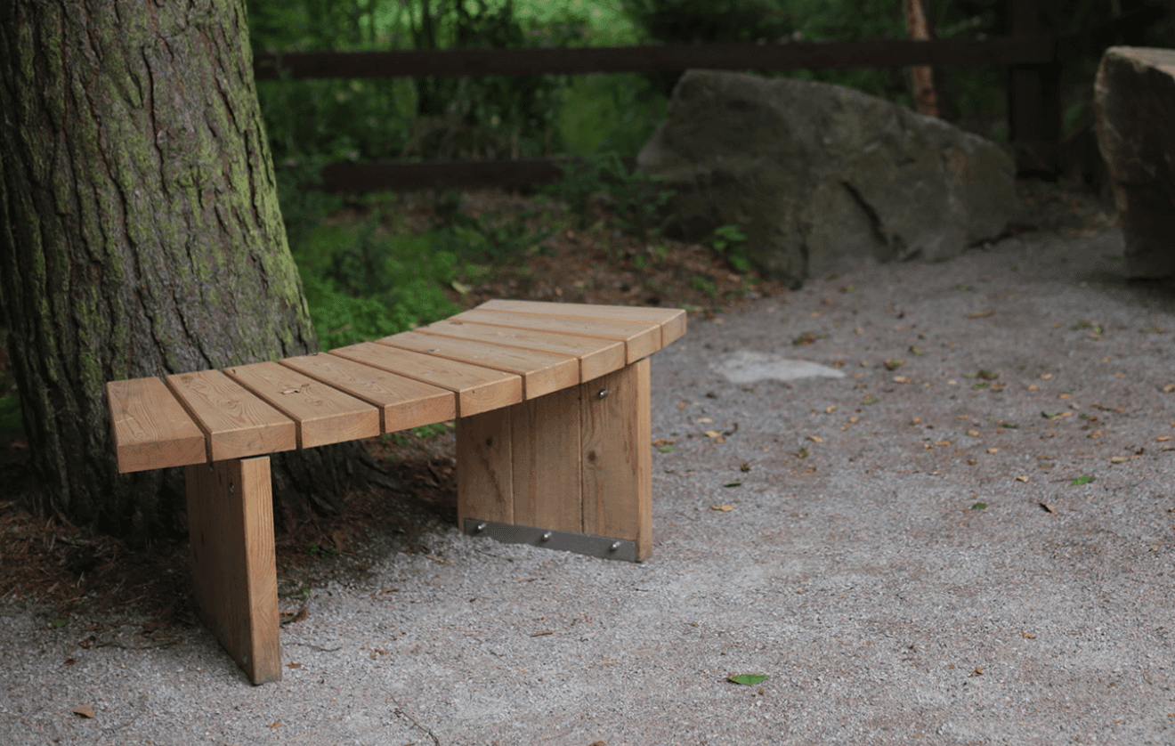 Outdoor seating natural material furniture design 