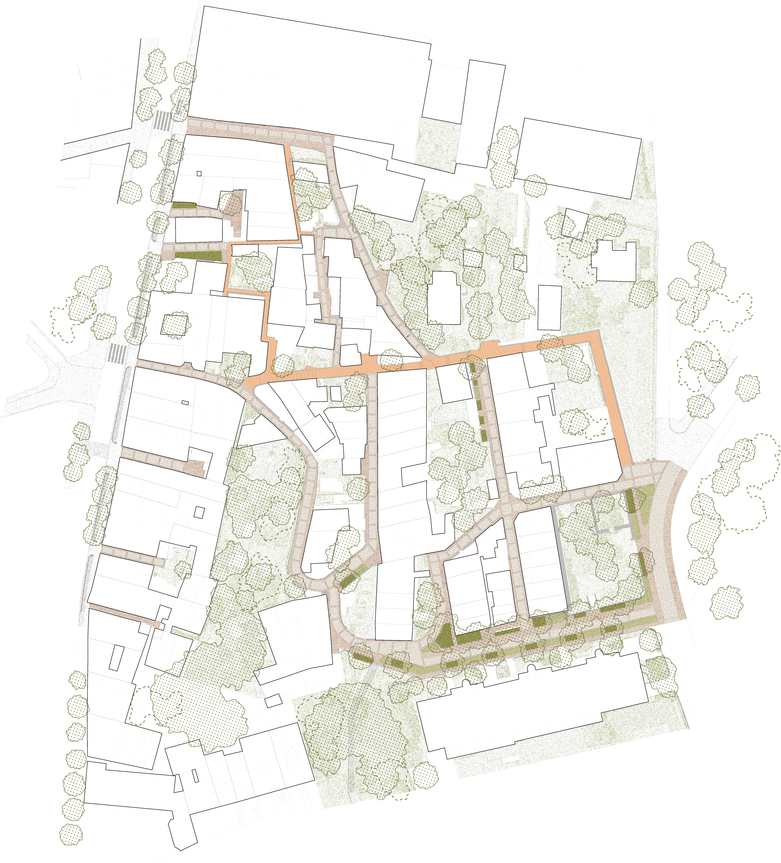 Plano de la urbanización del barrio del rost de alella