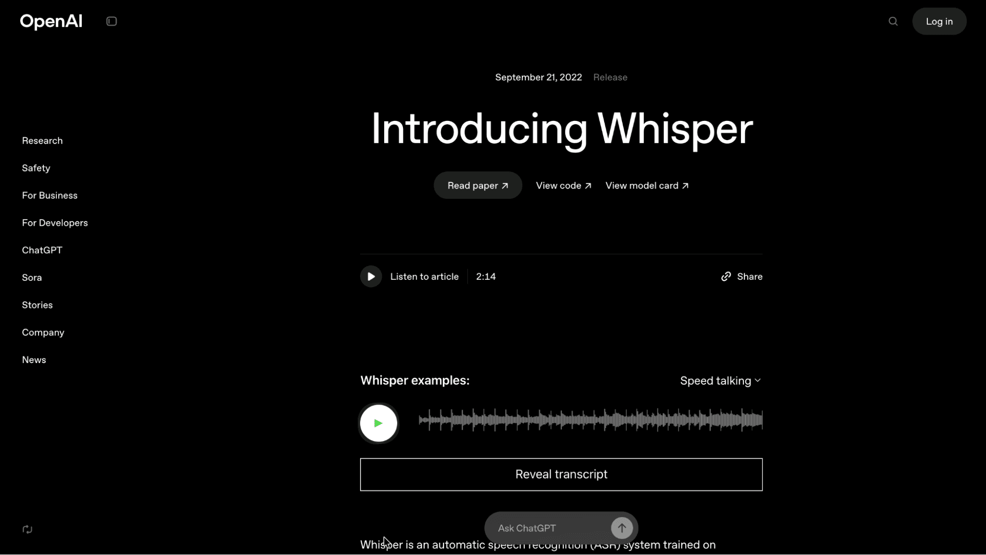 Whisper (OpenAI)