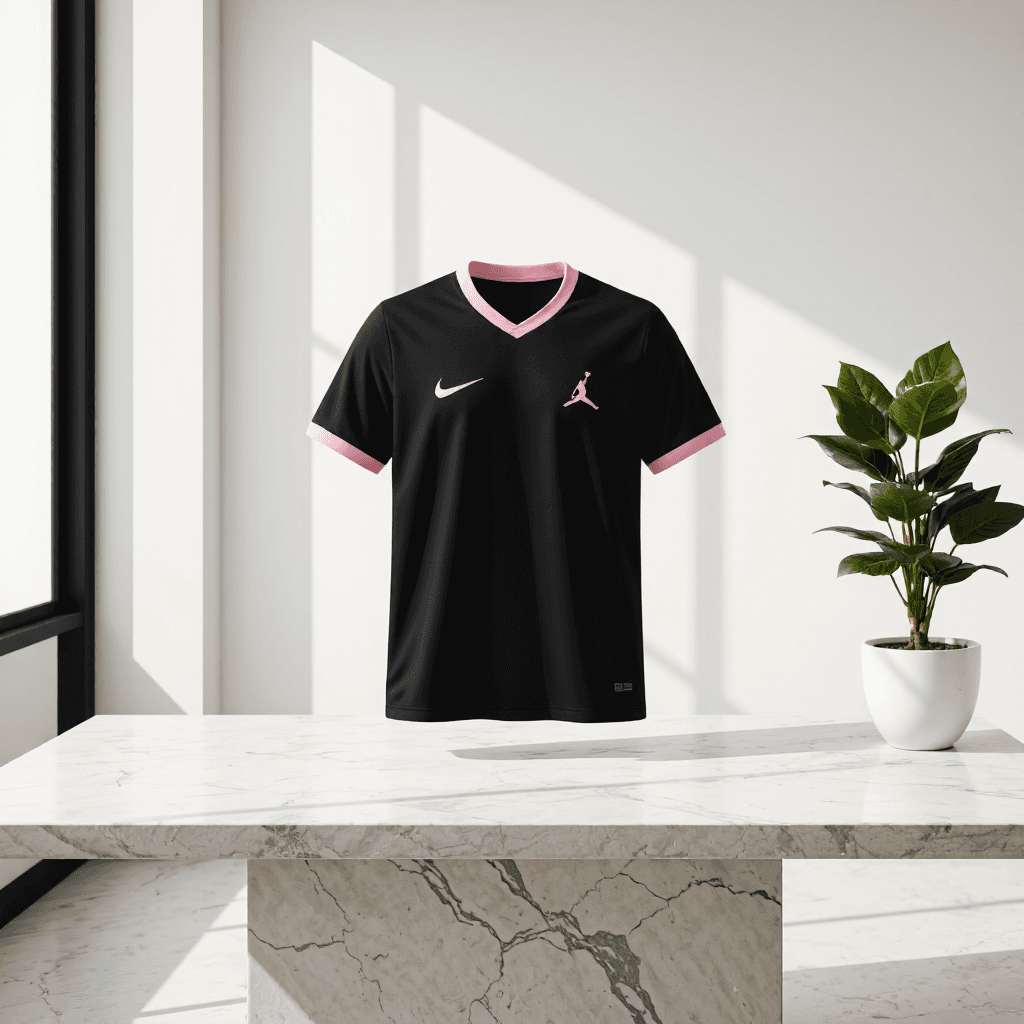 product photography of a sports jersey