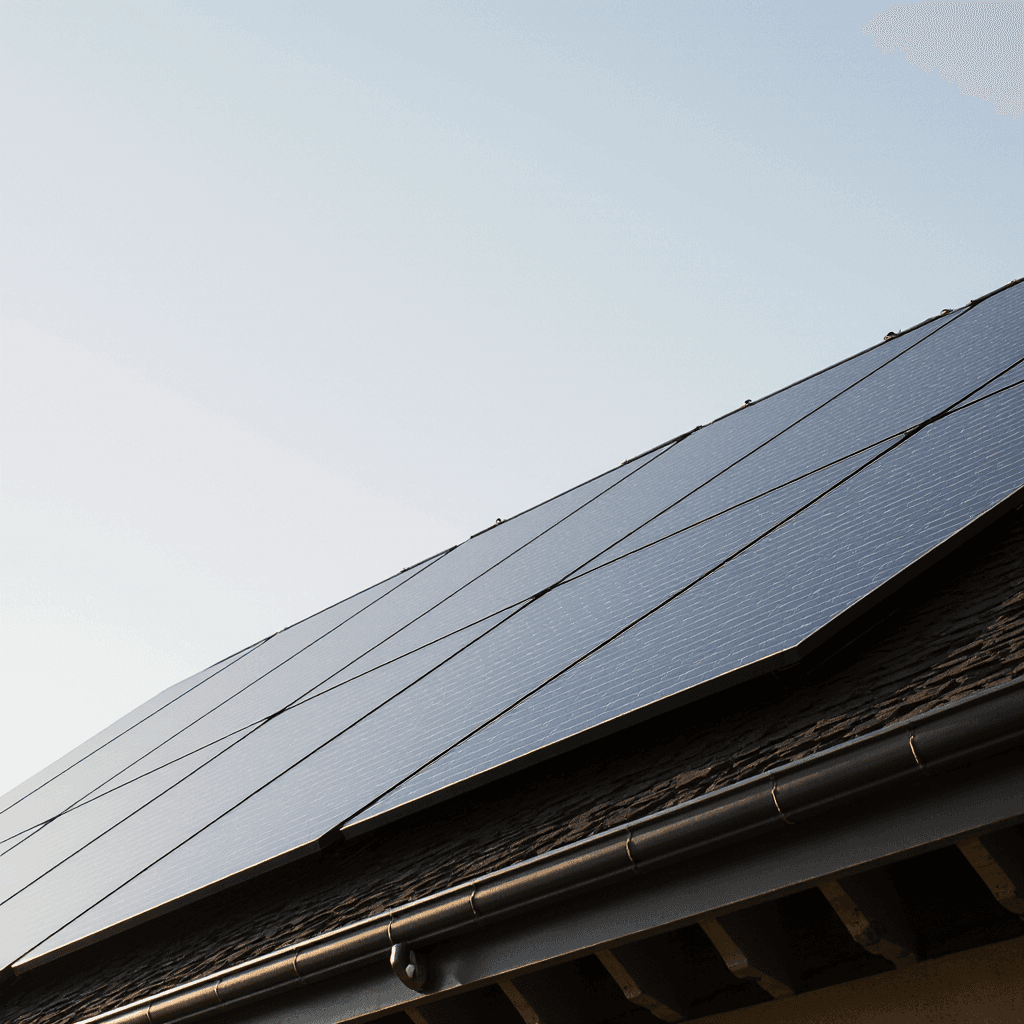 dak met zonnepanelen op het dak