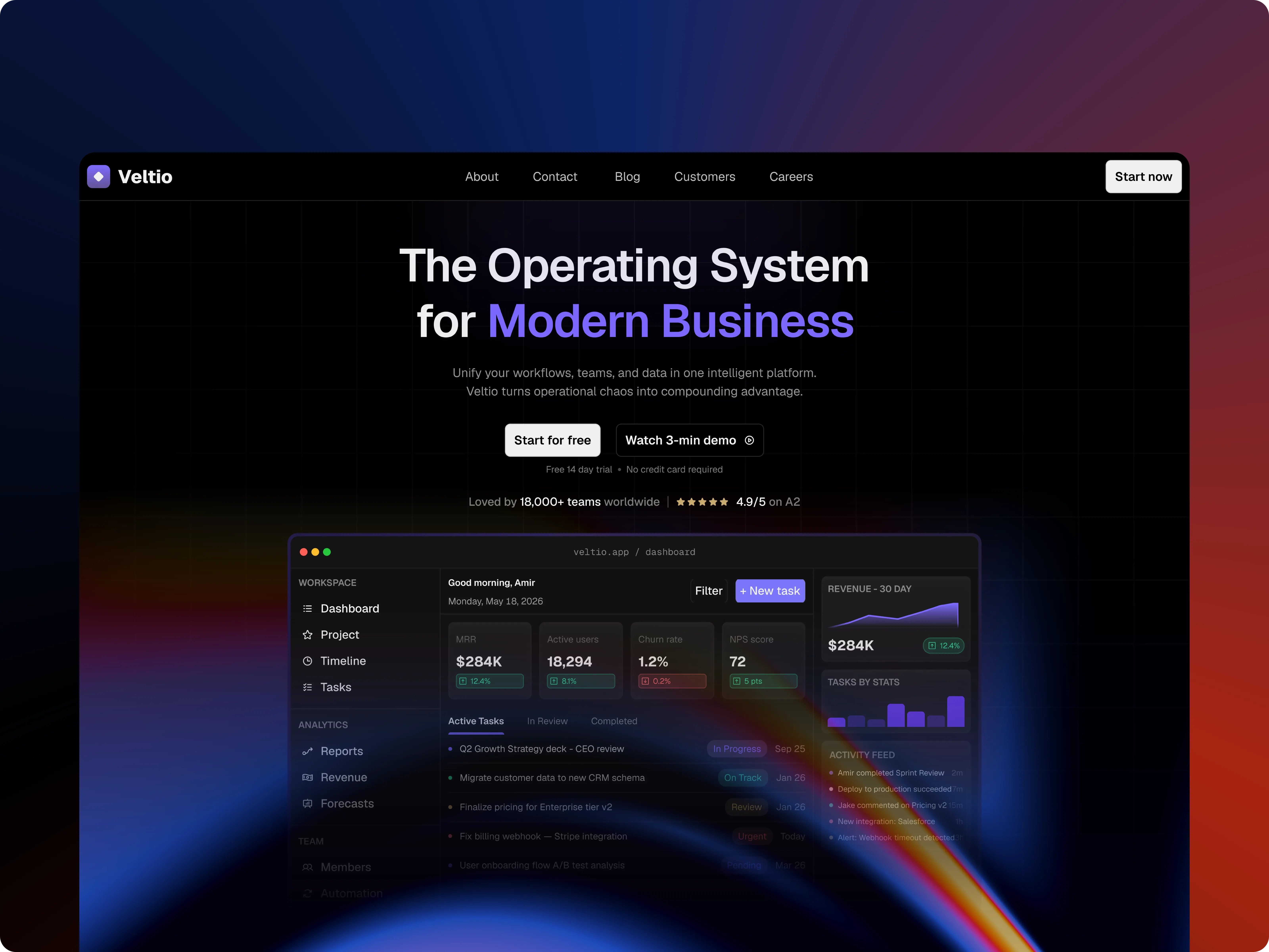 Glowrie, a premium template in Framerstacks for portfolio, agencies, and Saas. This is the hero section of the website template.