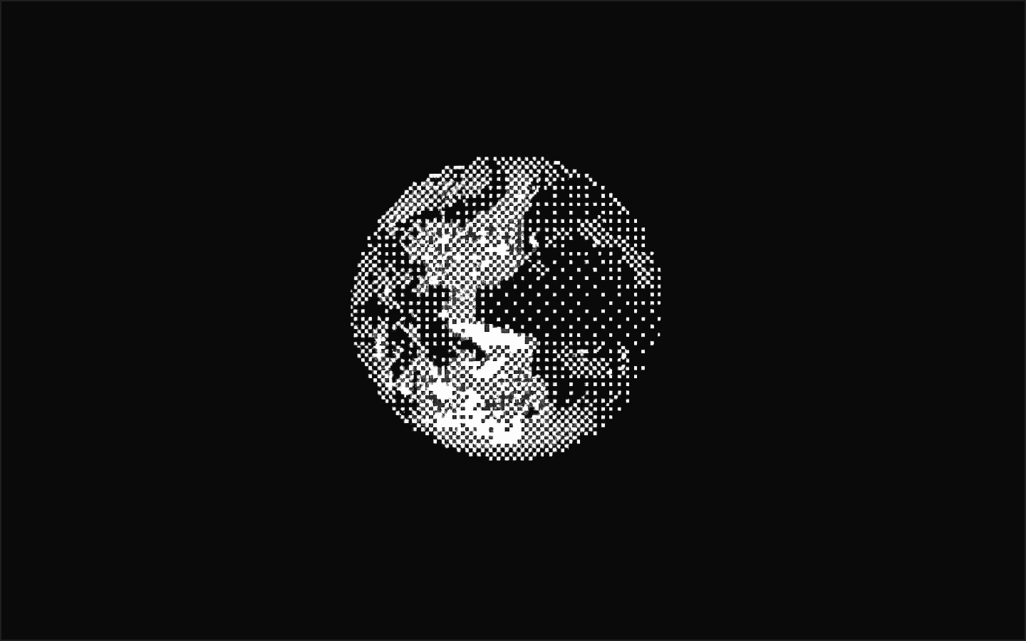 An abstract dithered halftone illustration