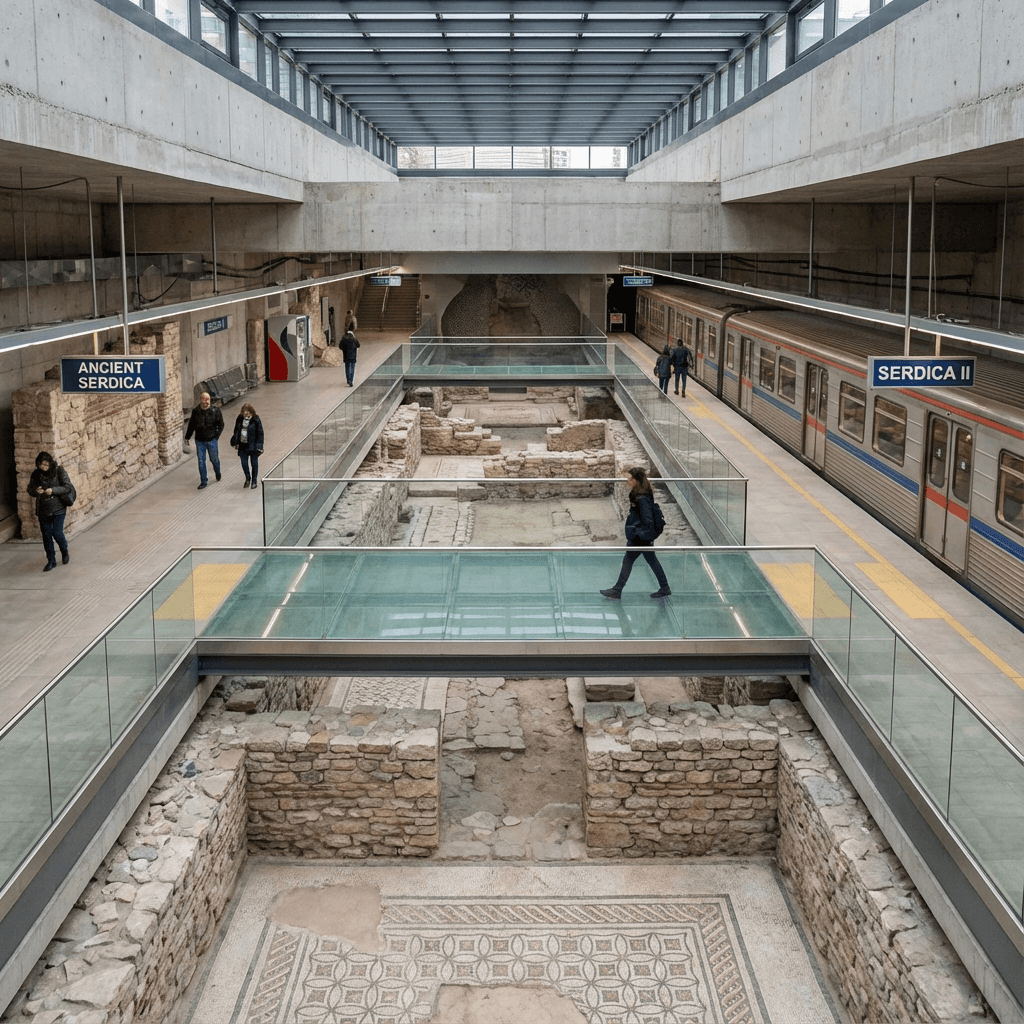Ancient Serdica in the Metro Station