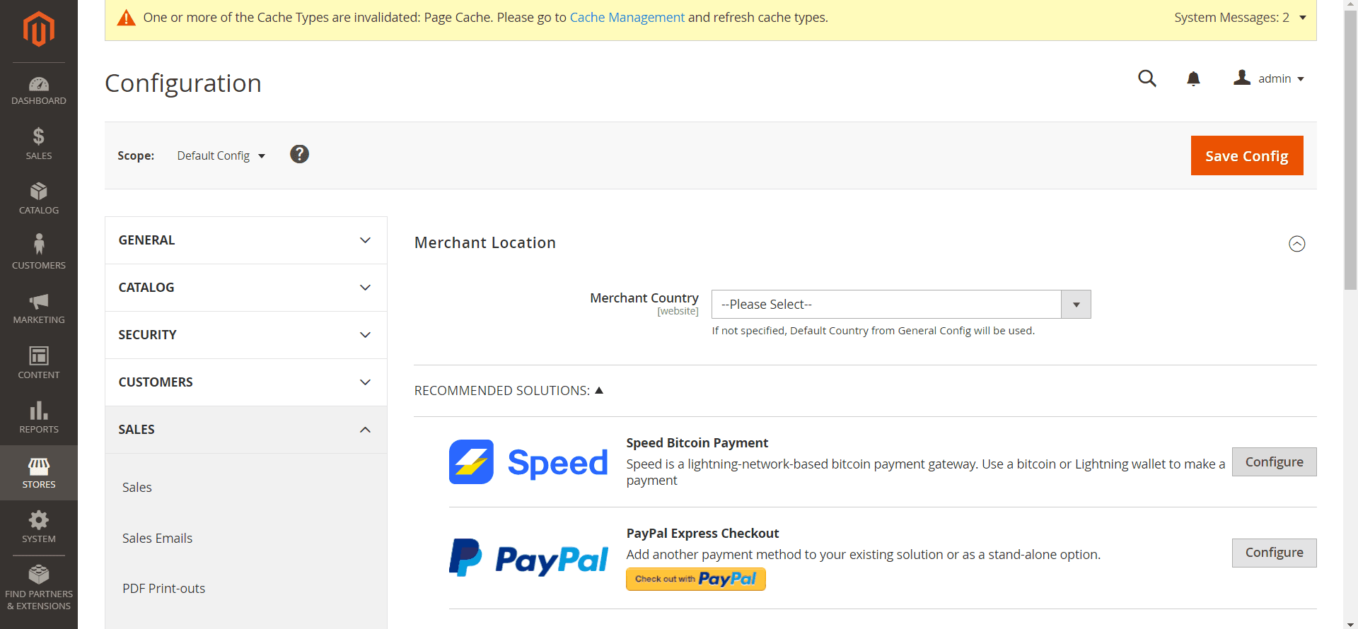 Magento Speed Bitcoin Payment Configuration