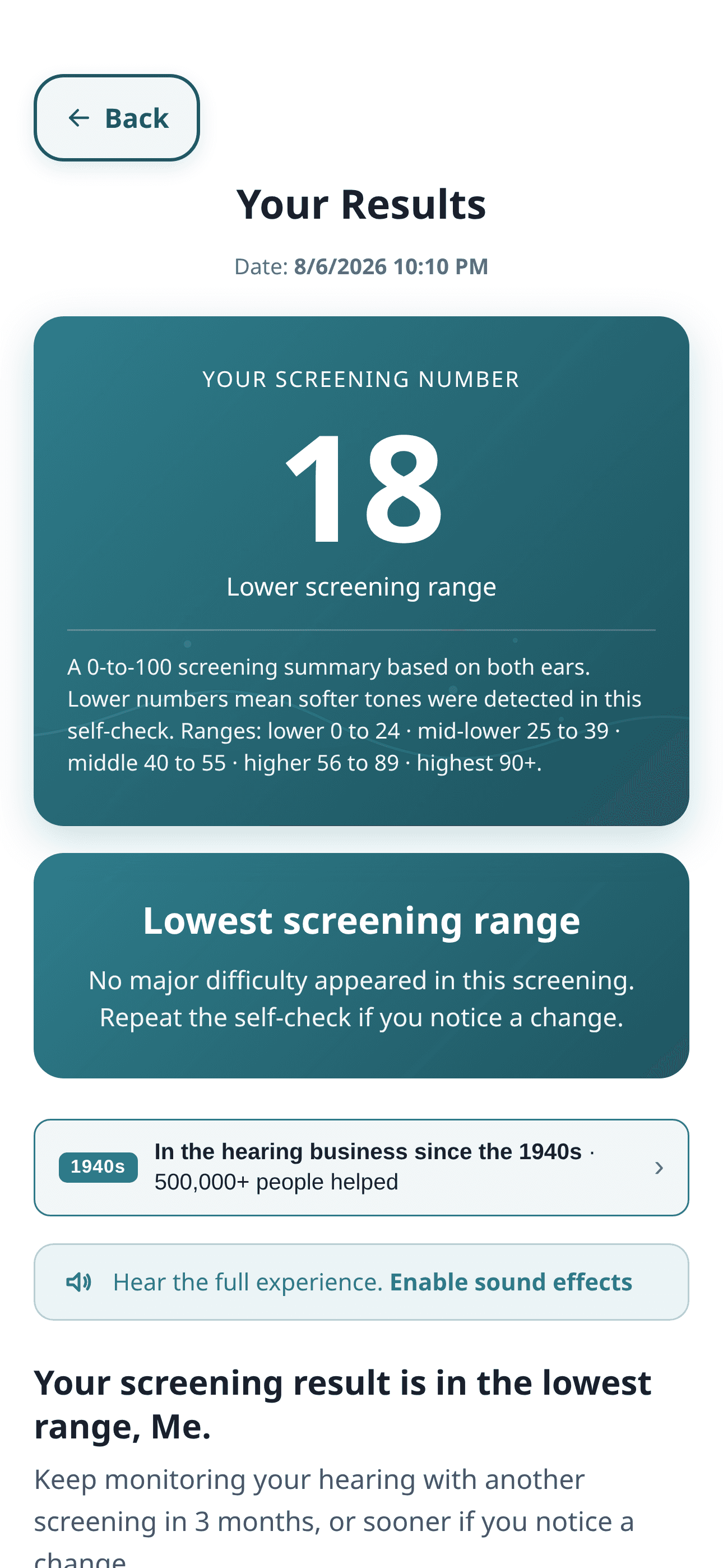 Source app preview for ihear