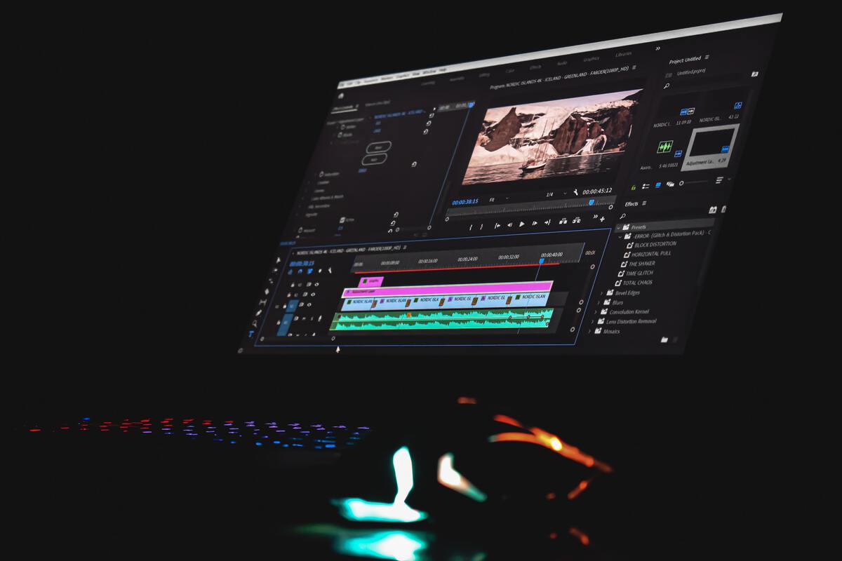 Adobe After Effects running on a cloud computer