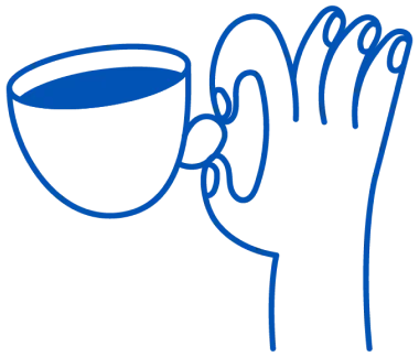 offee cup hand