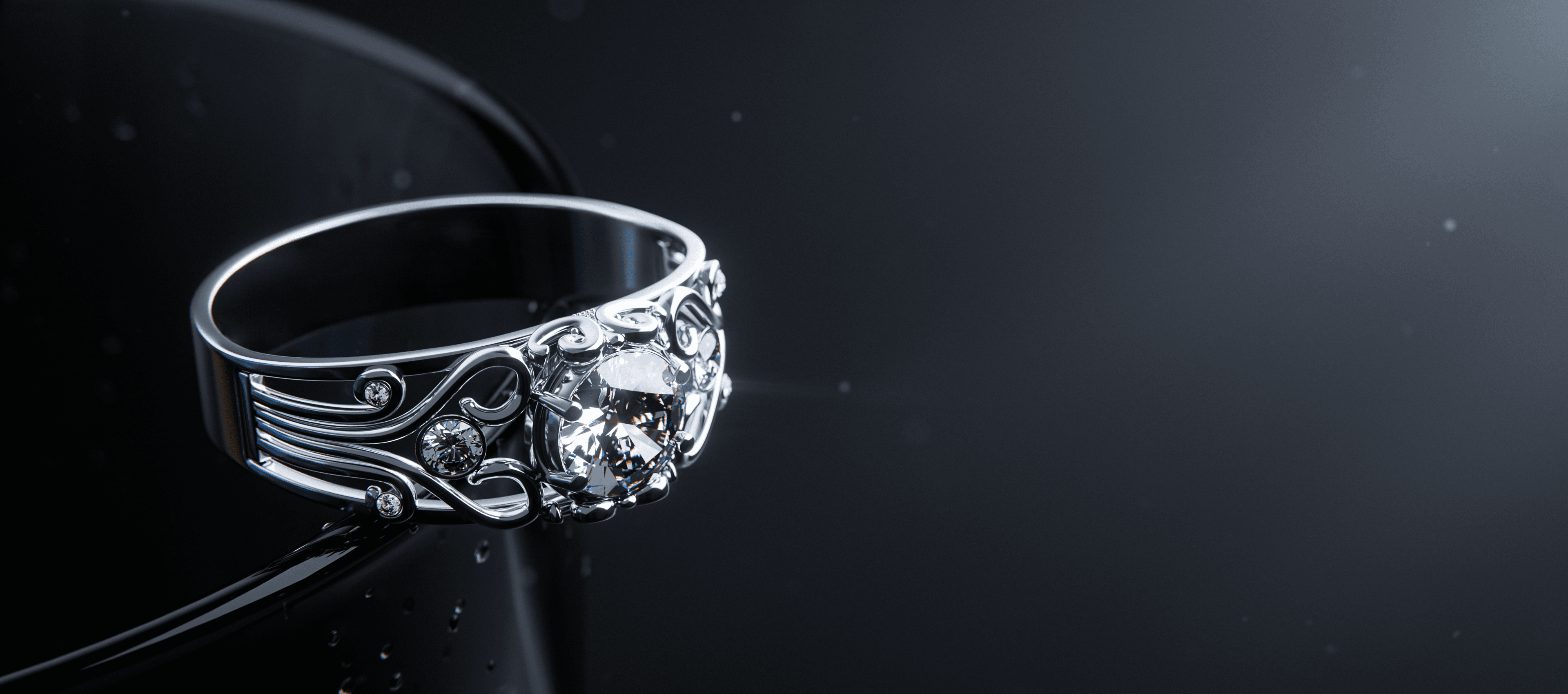 Diamond Ring - Closeup Shot